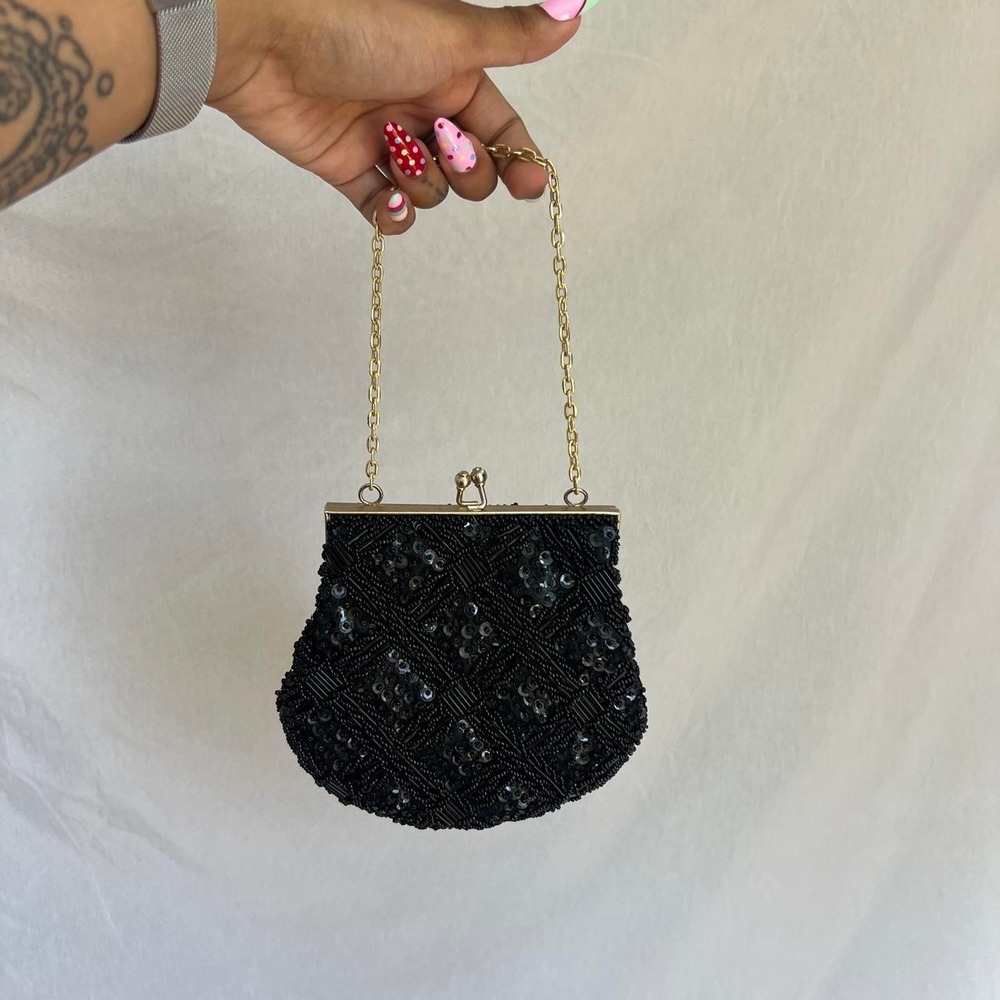 1960s Beaded Sequin Vintage Handbag Purse